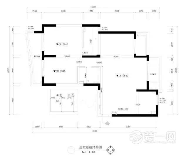 135平米简约美式风格三居室装修效果图